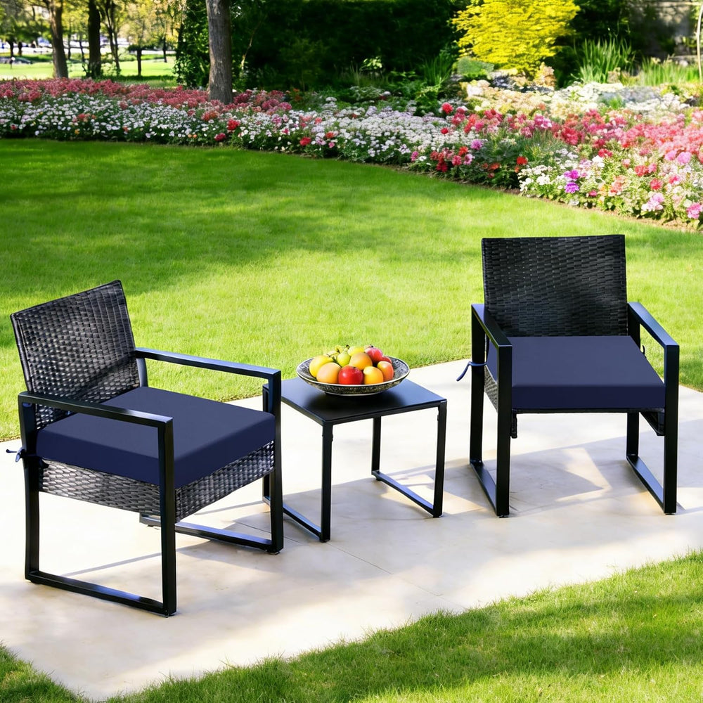 Outdoor Chair Cushions Set of 2, 19x19x3 Inch Waterproof & Fade Resistant...
