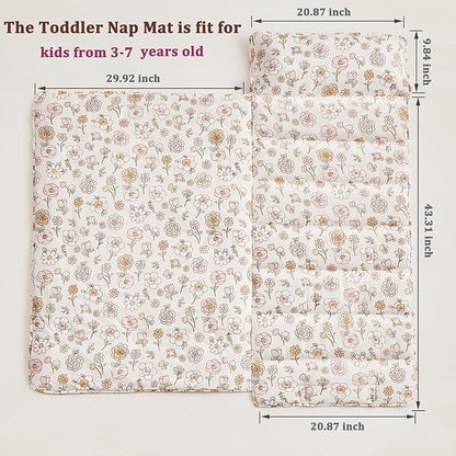 Toddler Nap Mat with Removable Pillow, Ultra Soft Slumber Bags - Image 6