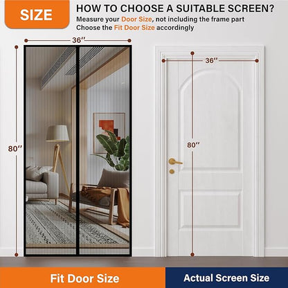 Magnetic Screen Door, Screen Door Mesh, Keep Bugs Out, Easy Install Works - Image 3