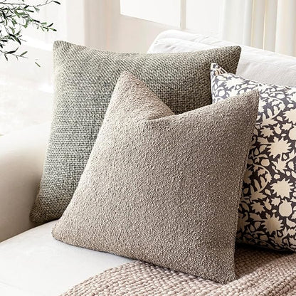 Foindtower Decorative Textured Boucle Throw Pillow Covers Accent Solid Pillow - Image 5