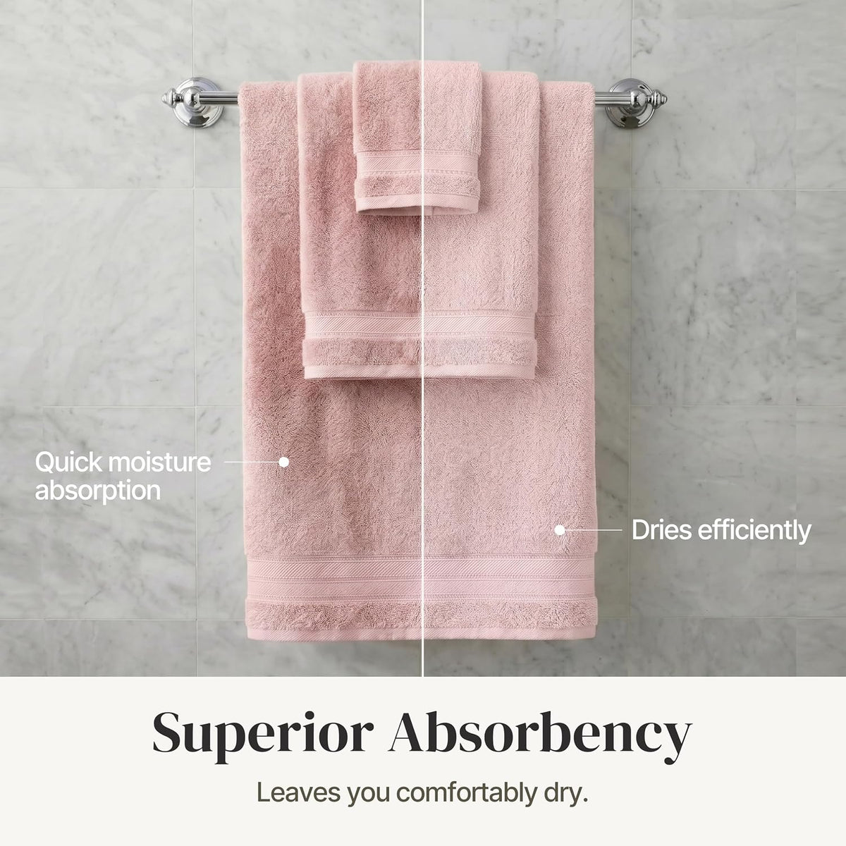 modern threads spun loft 6 piece bath towel showing dimensions