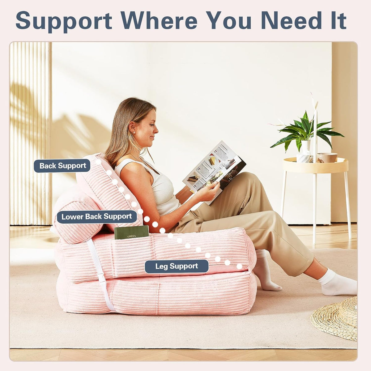 folding sofa bed, flannel futon couch bed with, side view