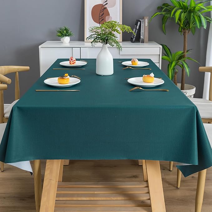 Rectangle Table Cloth, 100% Waterproof Tablecloth Oil Proof Spill Proof Vinyl - Image 7