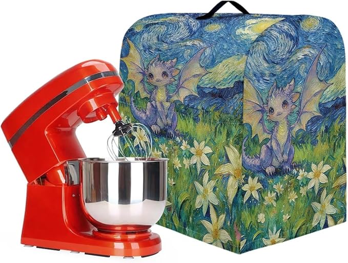 Cartoon Dragon Starry Night Stand Mixer Cover Dust Protector Cover Compatible - Image 3