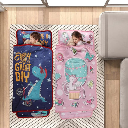 TANOSHII® Toddler Nap Mat with Pillow and Blanket, Portable Kids Sleeping Mats - Image 5
