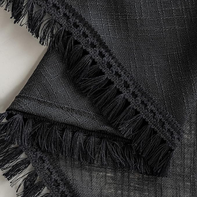 Beda Home Tassel Linen Textured Swag Valances - Image 4