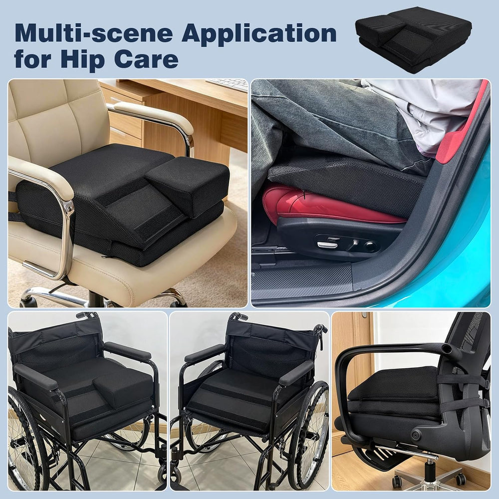 Adjustable Post Hip Surgery Cushion for Right Left, Wedge Hip Replacement Pil...
