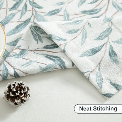 Leeva Faux Linen Leaves Print Valances - Image 5