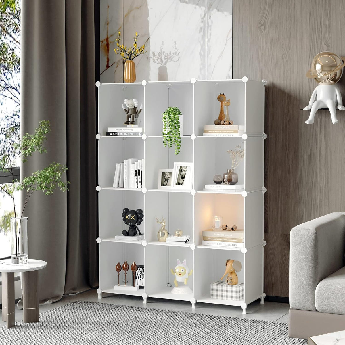 awtatos 12 cube storage organizer, closet organizer storage shown in use
