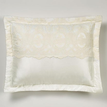 Cameo Lace Luxury Washable Polyester Bedding Set | Vintage Elegant | Pearl | - Image 3