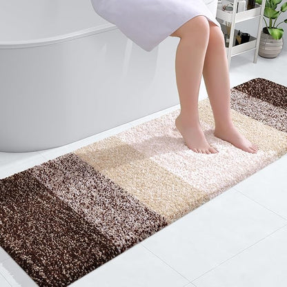 OLANLY Bathroom Runner Rugs 59x17, Extra Soft Absorbent Microfiber Bath Rugs by OLANLY