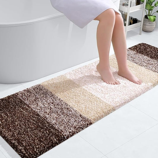 OLANLY Bathroom Runner Rugs 59x17, Extra Soft Absorbent Microfiber Bath Rugs by OLANLY