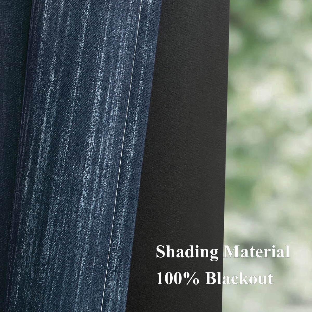 miulee navy blue and greyish white ombre blackout, view 9