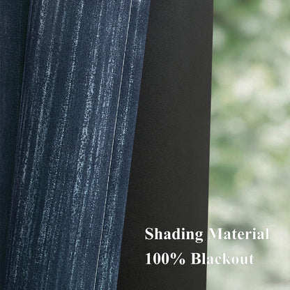 miulee navy blue and greyish white ombre blackout, view 9