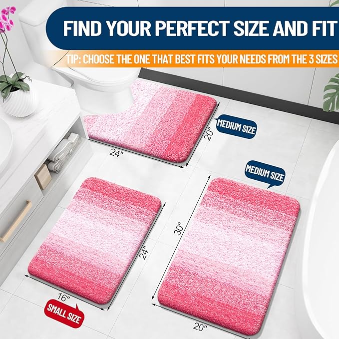 OLANLY Bathroom Rugs Mat 30x20, Extra Soft Absorbent Microfiber Bath Rugs - Image 2