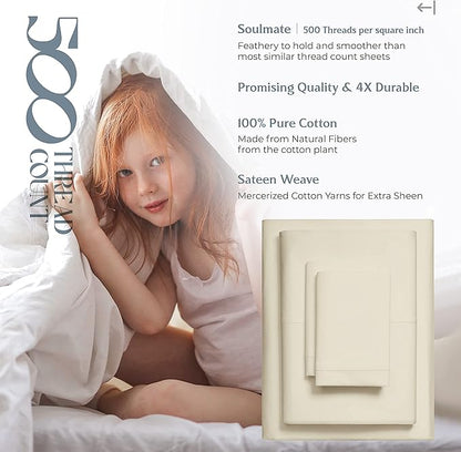 Mayfair Linen 100% Cotton Bed Sheets Queen Set - Image 5