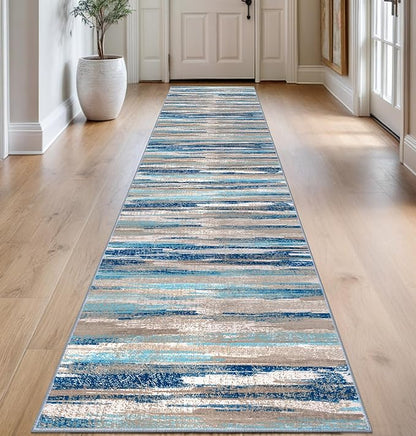 Modern Abstract Runner Rug 2.6x14 by lansny