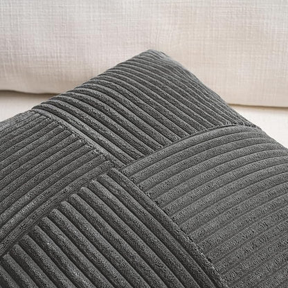 Fancy Homi 2 Packs Dark Gray Lumbar Decorative Throw Pillow Covers 20x28 Inch - Image 4