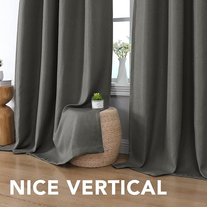 H.VERSAILTEX Linen Blackout Curtain 63 Inches Long - Image 7