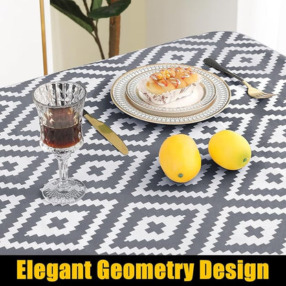 Smiry Rectangle Picnic Table Cloth, Waterproof Elastic Fitted Outdoor - Image 8