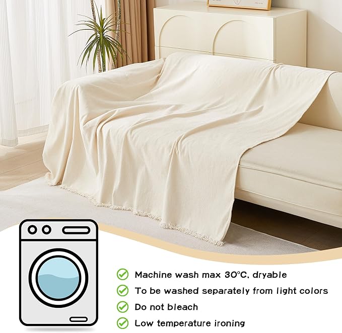 MYSKY HOME Couch Cover for Sectional Sofa, 2 Pieces Chenille Couch Covers for L - Image 7