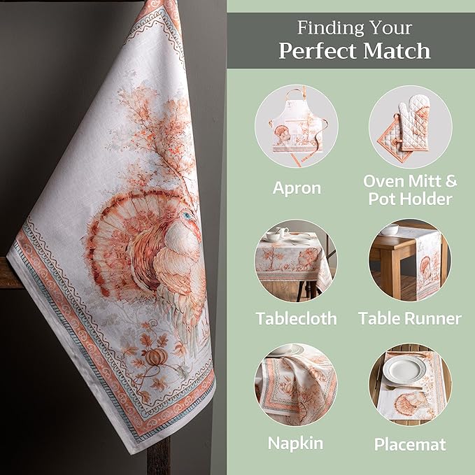 Maison d' Hermine Kitchen Towels Set of 3 100% Cotton 20" x 27.5" Reusable - Image 5