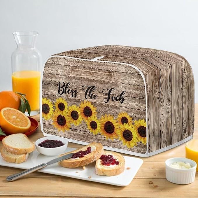 Sunflower 2 Slice Toaster Cover, Dustproof Bread Maker Oven Cover, Small - Image 5