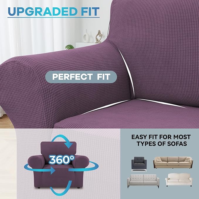 LURKA Stretch Chair Sofa Slipcovers 1 Piece Couch Covers - Image 4