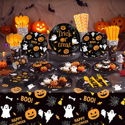 Ceenna Halloween Trick or Treat Party Supply Decoration for 50, Orange