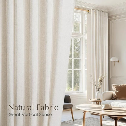 NICETOWN Linen Curtains 84 inches Long, Grommet Thick Flax Linen Privacy Assured - Image 3