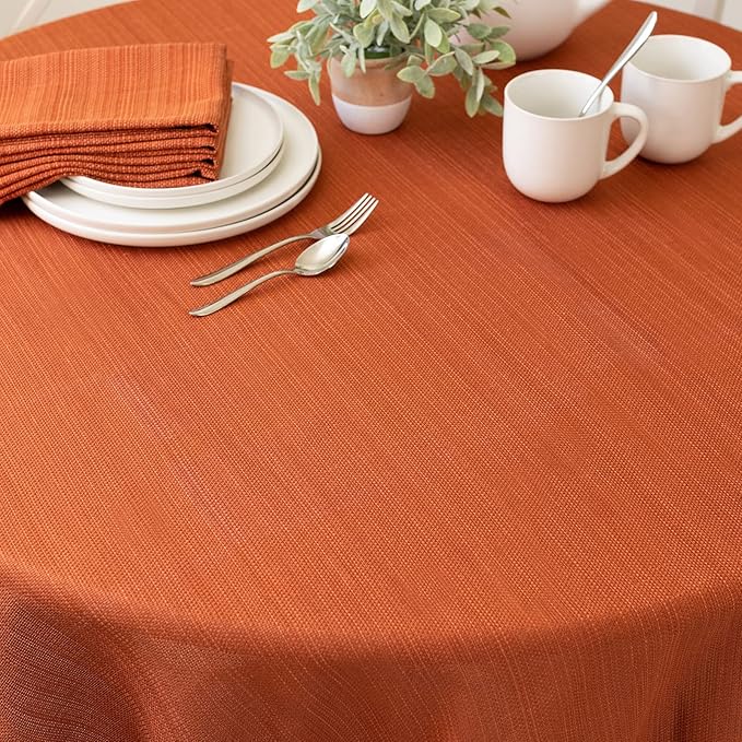 Benson Mills Cameron Textured Fabric Table Cloth, - Image 3