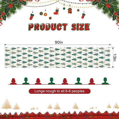OTOSTAR Golden Snowflake Christmas Tree Merry Christmas Table Runner, Xmas - Image 5