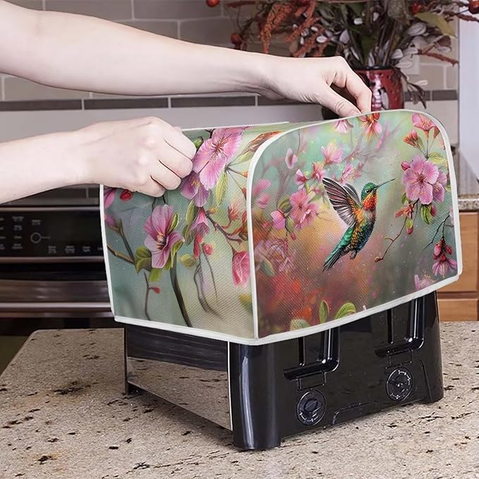 Hummingbird Blender Cover Washable Kitchen Toaster Cover Floral Pattern Bread - Image 5