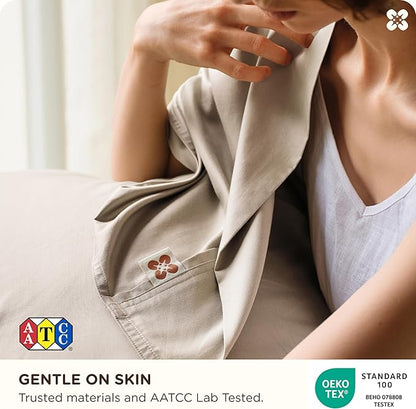 Bedsure Cooling Sheets, Rayon Derived from Bamboo & Cotton Blend, GentleSoft - Image 4