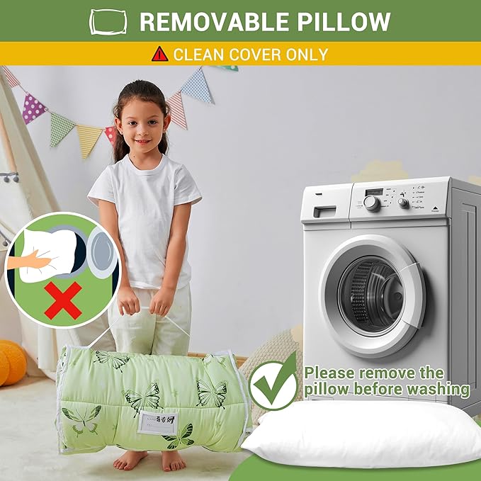 Toddler Nap Mat with Pillow and Blanket, Extra Large Rolled Napping Mats - Image 6