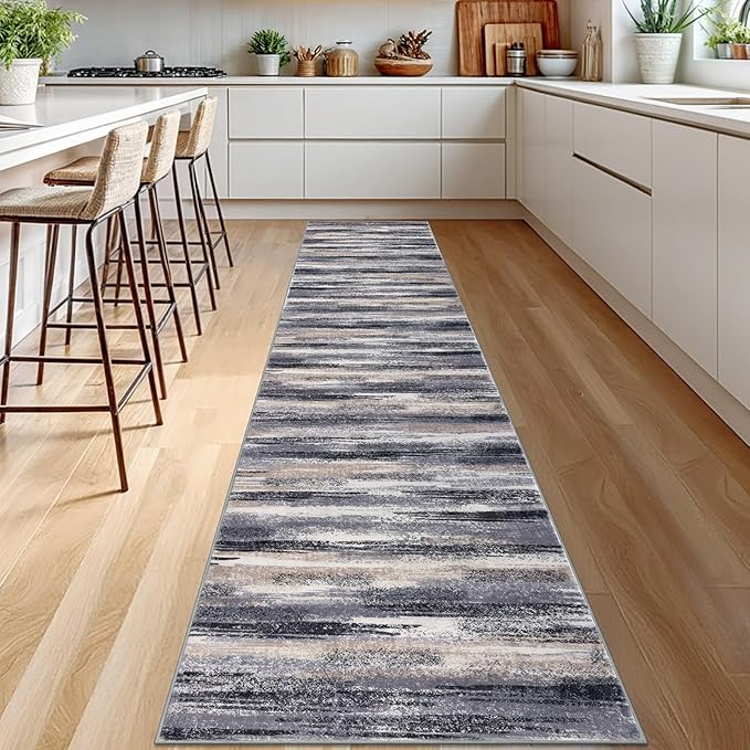 Modern Abstract Runner Rug 2.6x12 - Image 2