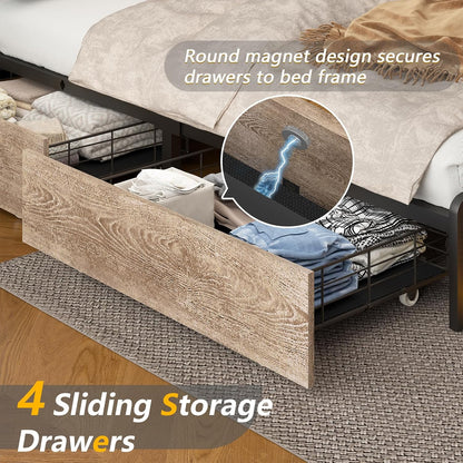 cszzd king size bed frame and bookcase headboard on a desk or shelf
