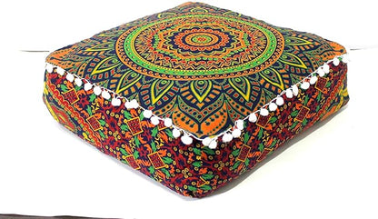 CRAFT KALA Large Hippie Mandala Meditation Floor Ottoman Pillow Cushion Pouf by CRAFTKALA