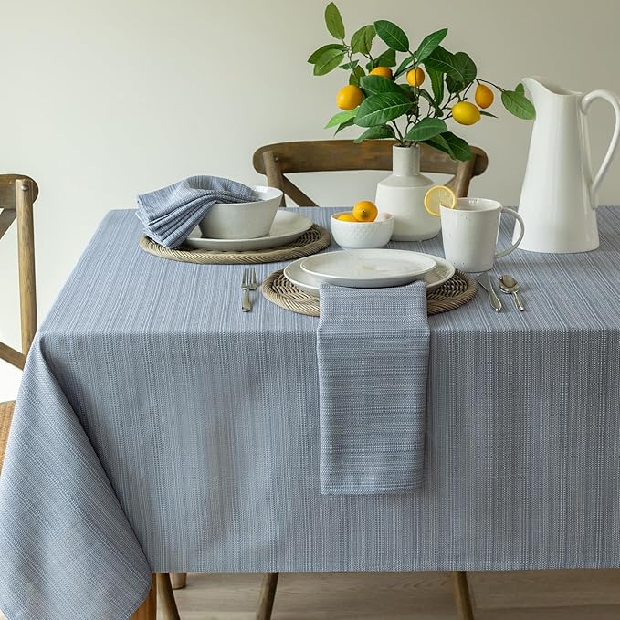 Benson Mills Cameron Textured Fabric Table Cloth, - Image 3