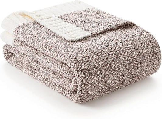 Snuggle Sac Taupe Blankets Twin Size, Reversible Super Soft Bed Blanket Warm by SnuggleSac