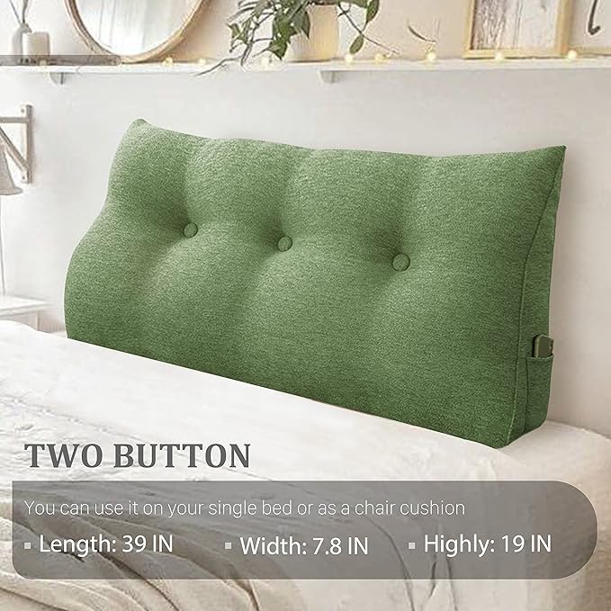8 lbs Thickened Twin Headboard Pillow Wedge College Dorm Bed Pillow - Image 2