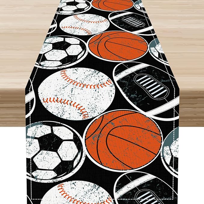 Sports Ball Table Runner by Unknown