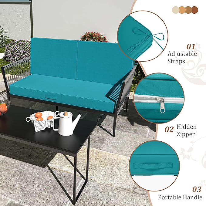 Outdoor Loveseat Cushions, 46x24 Outdoor Chair Cushions - Image 5