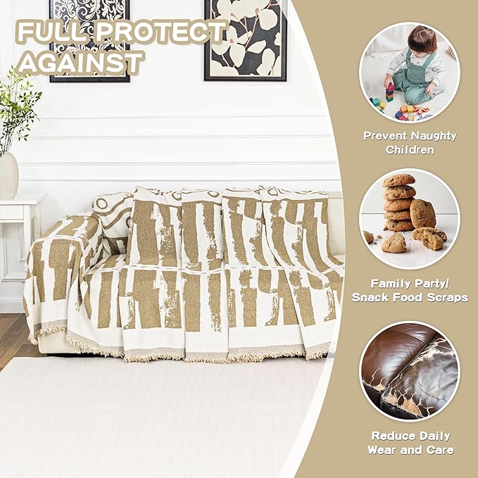 MEETSKY Boho Couch Covers for 2 Cushion Couch Sofa, Sofa Covers Washable Couch - Image 4