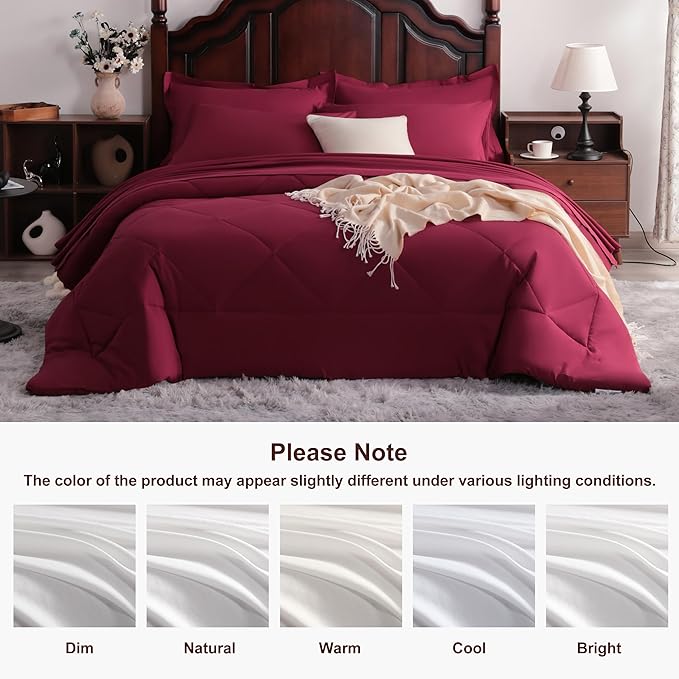 NTBAY Queen Comforter Set with Sheets, 7 Pieces Soft and Breathable Queen - Image 8
