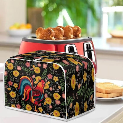 ZFRXIGN Sunflower Chicken Toaster Cover 2 Slice Wide Slot Toaster Rooster Cover - Image 3