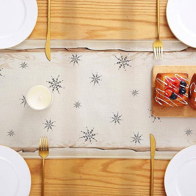 Vintage Christmas Santa Claus Table Runner 13x72 Inch Xmas Deer Joy Seasonal - Image 5