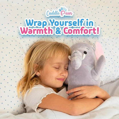 Elephant Plush Body Pillow for Kids | Long Stuffed Animal Cuddle Pillow | Soft - Image 5