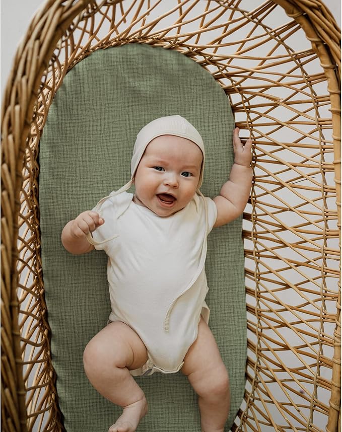 Baby Muslin Bassinet Sheets 3 Pack - Image 6