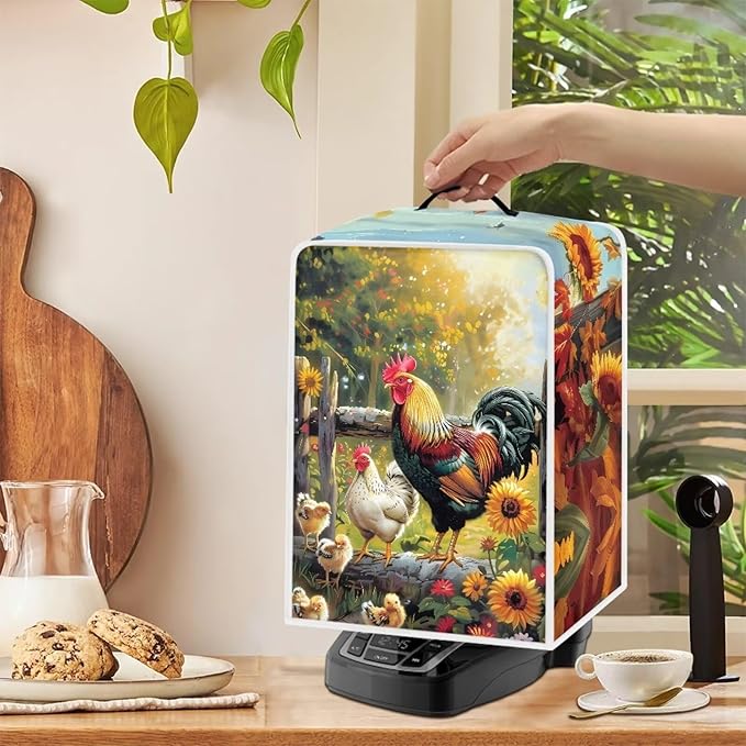 Mumeson Sunflower Coffee Maker Cover, Modern Stand Mixer Cover, Extra Large - Image 4